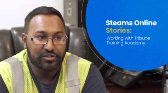 Tribune Training Academy customer testimonial from the Steams Online website